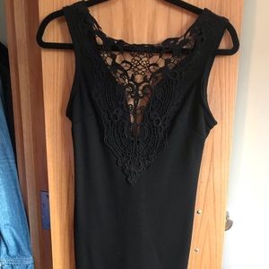 Lace body con mini dress